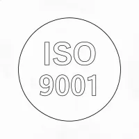 ISO 9001 quality management reference badge